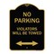 Signmission Parking Violators Will Towed W/ Bidirectional Arrow Heavy-Gauge Alum Sign, 18" x 24", BG-1824-23349 A-DES-BG-1824-23349 - alternate 1